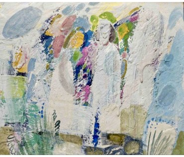 Кузнецов А.В. Картон, масло. 1987г. Размер 29,4х28,2 см. № 3322 (артикул №3322) - фото №5