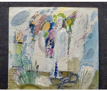 Кузнецов А.В. Картон, масло. 1987г. Размер 29,4х28,2 см. № 3322 (артикул №3322) - фото №4