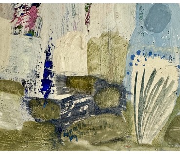 Кузнецов А.В. Картон, масло. 1987г. Размер 29,4х28,2 см. № 3322 (артикул №3322) - фото №7