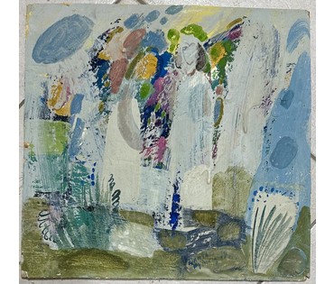 Кузнецов А.В. Картон, масло. 1987г. Размер 29,4х28,2 см. № 3322 (артикул №3322) - фото №2