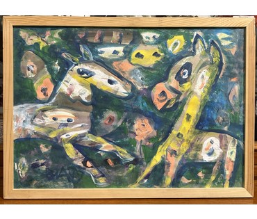 Акулов В.И "Панегирика свободы", 2019г. Бумага, акрил. Размер с рамой 47.5х34.5 см. № 3325 (артикул №3325) - фото №1