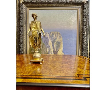 Скульптура "Фортуна",19 век. Россия. Бронза, патина, золочение. Высота 43 см. № 3333 (артикул №3333) - фото №2