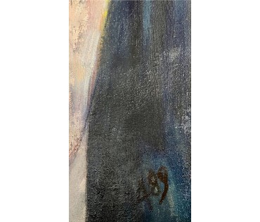 Акулов В.И "Джон Леннон", 1989г. Картон, масло. Размер 57,5х67,5 см. № 3437 (артикул №3437) - фото №4