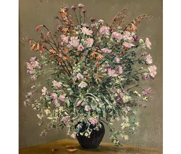 Бржозовский Г.Ф "Полевые цветы", холст на картоне, масло. Размер 67х62 см. № 3438 (артикул №3438) - фото №2