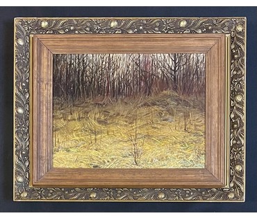 Шкарубо В.Ф "Сумерки", 1995г. Картон, масло. Размер 30х40 см. с рамой 52х42 см. № 3447 (артикул №3447) - фото №10