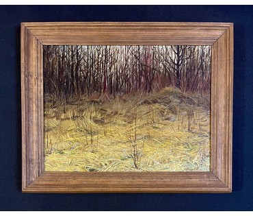 Шкарубо В.Ф "Сумерки", 1995г. Картон, масло. Размер 30х40 см. с рамой 52х42 см. № 3447 (артикул №3447) - фото №7