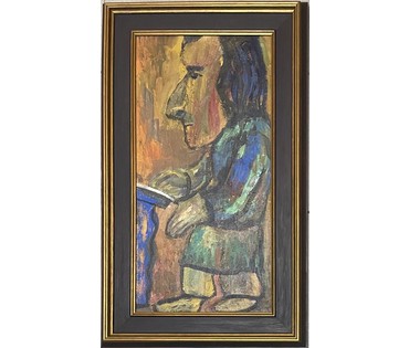 Акулов В.И «Андерсен», 2011г. Оргалит, масло. Размер с рамой 75х46 см. № 3458 (артикул №3458) - фото №1