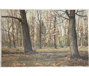 Каталожный Бржозовский Г.Ф "Дубы Курасовщины", холст, масло. Размер 75х114 см. № 3461 (артикул №3461) - фото №2