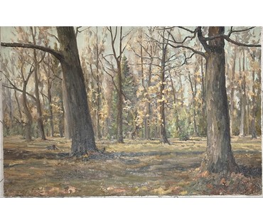 Каталожный Бржозовский Г.Ф "Дубы Курасовщины", холст, масло. Размер 75х114 см. № 3461 (артикул №3461) - фото №4