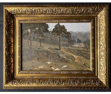 Корженевский А.С "Юрьева горка", 1973г. Картон, масло. Размер 24х34 см. № 3471 (артикул №3471) - фото №3