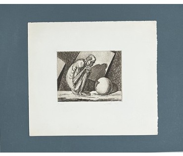 Кашкуревич А.М "Квадратура круга". Офорт. 1966г. Размер 34х30 см. № 3496 (артикул №3496) - фото №1