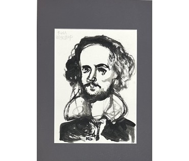 Акулов В.И "Шекспир", 2010г. Смешанная техника. Размер с паспарту 56х40 см. № 3501 (артикул №3501) - фото №1