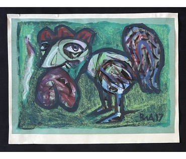 Акулов В.И "Из серии маски и образы", 2017г. смешанная техника. Размер 42х59 см. № 3516 (артикул №3516) - фото №1