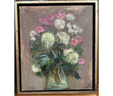 Луцевич З.О "Утро туманное...", 2023г. Холст, масло. Размер 70х60 см. № 3527 (артикул №3527) - фото №1