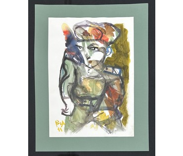 Акулов В.И. Из серии "Война" № 5. Смешанная техника, 2011г. Размер с паспарту 65х50 см. № 3542 (артикул №3542) - фото №1