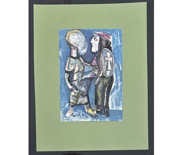 Акулов В.И "Герои античности".Смешанная техника, 2004г. Размер с паспарту. 65х50 см. № 3548 (артикул №3548) - фото №1