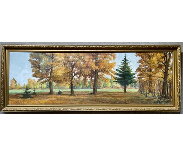 Бржозовский Г.Ф "Золото осени", холст, масло. Размер без учёта рамы 150х50 см. № 3565 (артикул №3565) - фото №1