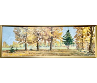 Бржозовский Г.Ф "Золото осени", холст, масло. Размер без учёта рамы 150х50 см. № 3565 (артикул №3565) - фото №3