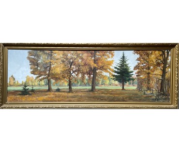 Бржозовский Г.Ф "Золото осени", холст, масло. Размер без учёта рамы 150х50 см. № 3565 (артикул №3565) - фото №2