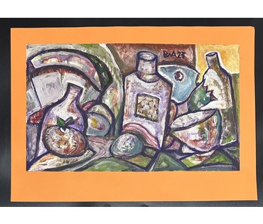 Акулов В.И. Смешанная техника. 2023г. Размер с паспарту 70х50 см. № 3573 (артикул №3573) - фото №1