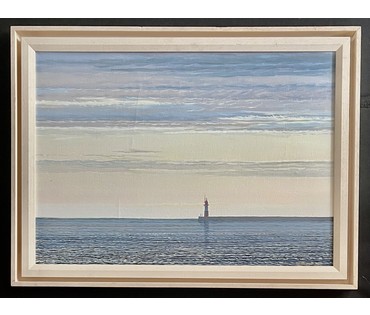 Шкарубо В.Ф "Маяк.Сочи", 2007г. Холст, масло. Размер с родной рамой 60х80 см. № 3583 (артикул №3583) - фото №2