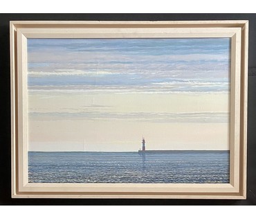 Шкарубо В.Ф "Маяк.Сочи", 2007г. Холст, масло. Размер с родной рамой 60х80 см. № 3583 (артикул №3583) - фото №3
