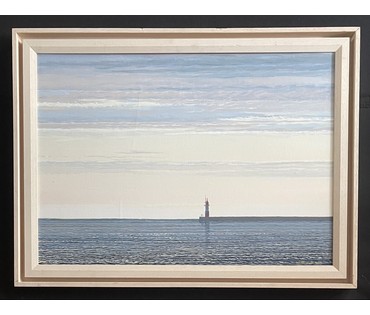 Шкарубо В.Ф "Маяк.Сочи", 2007г. Холст, масло. Размер с родной рамой 60х80 см. № 3583 (артикул №3583) - фото №4