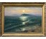 Багрянцев Н.М "Море.Лунная дорожка", картон, масло. Размер с рамой 80х60 см. № 3587 (артикул №3587) - фото №1