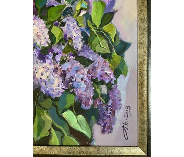 Поплавский Г.Г "Весенний аромат", 2013г. Холст, акрил. Размер 67х86 см. № 3623 (артикул №3623) - фото №2