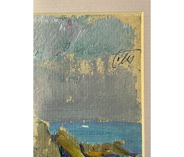 Стельмашонок В.И. Этюд. Картон, масло. Размер с рамой и паспарту 22х27 см. № 3627 (артикул №3627) - фото №4