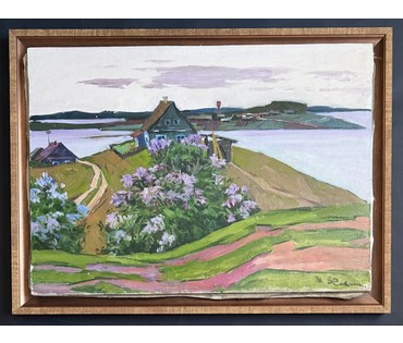 Савицкий В.Н "На просторах Беларуси",1976 год. Размер 50х70см. Холст, масло. (артикул №3644) - фото №2