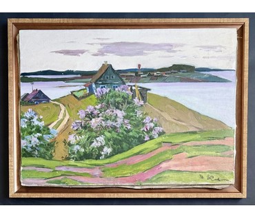 Савицкий В.Н "На просторах Беларуси",1976 год. Размер 50х70см. Холст, масло. (артикул №3644) - фото №6