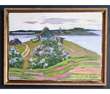 Савицкий В.Н "На просторах Беларуси",1976 год. Размер 50х70см. Холст, масло. (артикул №3644) - фото №4