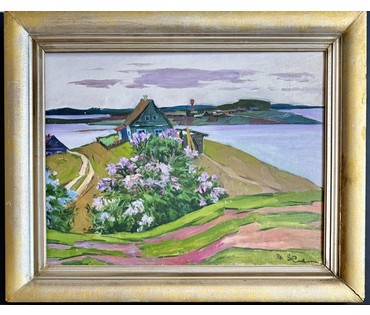 Савицкий В.Н "На просторах Беларуси",1976 год. Размер 50х70см. Холст, масло. (артикул №3644) - фото №5