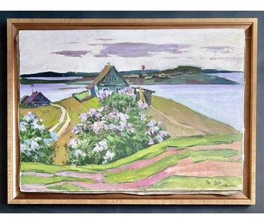 Савицкий В.Н "На просторах Беларуси",1976 год. Размер 50х70см. Холст, масло. (артикул №3644) - фото №3