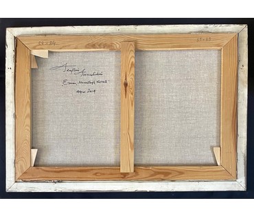 Поплавский Г.Г. Каталожная работа "Египет.Монастырь Коптов", 2014 г. Холст, акрил. Размер с рамой 93х64 см. № 3655 (артикул №3655) - фото №2