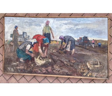 Довгялло М.Х. Холст, масло. Середина 20 века. Размер 150х85 см. № 3675 (артикул №3675) - фото №4