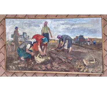 Довгялло М.Х. Холст, масло. Середина 20 века. Размер 150х85 см. № 3675 (артикул №3675) - фото №2