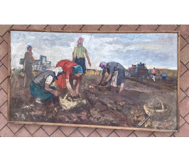 Довгялло М.Х. Холст, масло. Середина 20 века. Размер 150х85 см. № 3675 (артикул №3675) - фото №3