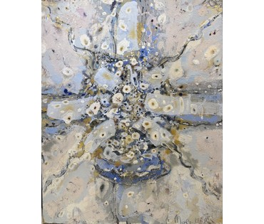 Мара Алесь (Марочкин А.А) "Расквечанае неба", 1999г. Картон, акрил, акварель. Размер 80х100 см. № 3679 (артикул №3679) - фото №1