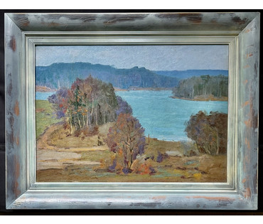 Маслеников П.В "Осень.Вяча",1979г. Холст, масло. Размер с рамой 68х87 см. № 3681 (артикул №3681) - фото №1