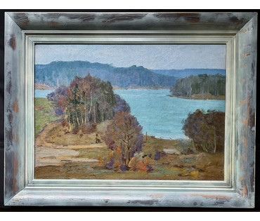 Маслеников П.В "Осень.Вяча",1979г. Холст, масло. Размер с рамой 68х87 см. № 3681 (артикул №3681) - фото №3
