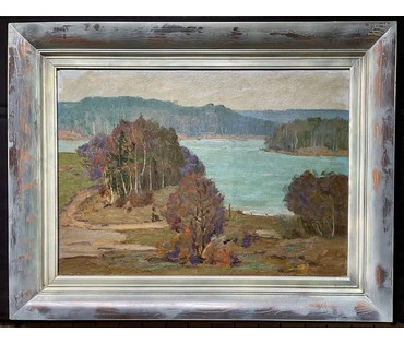 Маслеников П.В "Осень.Вяча",1979г. Холст, масло. Размер с рамой 68х87 см. № 3681 (артикул №3681) - фото №1