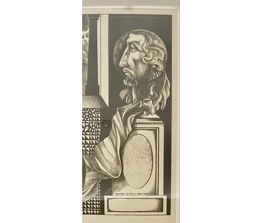 Скрипниченко Г.С. Художник-сюрреалист, "белорусский Дали". Сенеж. "Сон". Жене и сыну. 1972г. Литография. Размер с рамой и паспарту 60 х70 см. № 3696 (артикул №3696) - фото №2