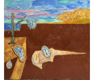 Ржеусский А.(Ржеутский А) "Расплавленное время". Холст, масло. Размер 110х100 см. № 3702 (артикул №3702) - фото №1