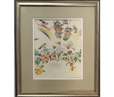 Селещук Н.М. Акварель. Размер с рамой и паспарту 42х36,5 см. № 3704 (артикул №3704) - фото №1