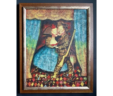 Малишевский С.А "Возвращение с охоты",2009г. Холст, масло. размер с рамой 66х80 см. № 3706 (артикул №3706) - фото №1