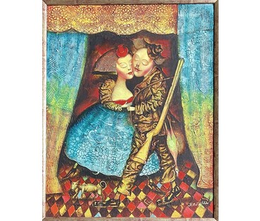 Малишевский С.А "Возвращение с охоты",2009г. Холст, масло. размер с рамой 66х80 см. № 3706 (артикул №3706) - фото №2