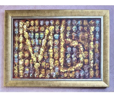 Малишевский А.С "Мы", 2009г. Холст, масло. Размер с рамой 126х92 см. № 3707 (артикул №3707) - фото №2