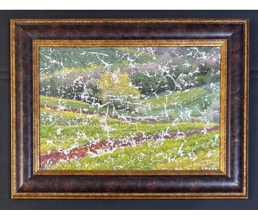 Сафронов Никас "Цветущие поля на юге Германии", 2006 г. Холст, масло. Размер с учётом рамы 57х 75,5 см. № 3713 (артикул №3713) - фото №6